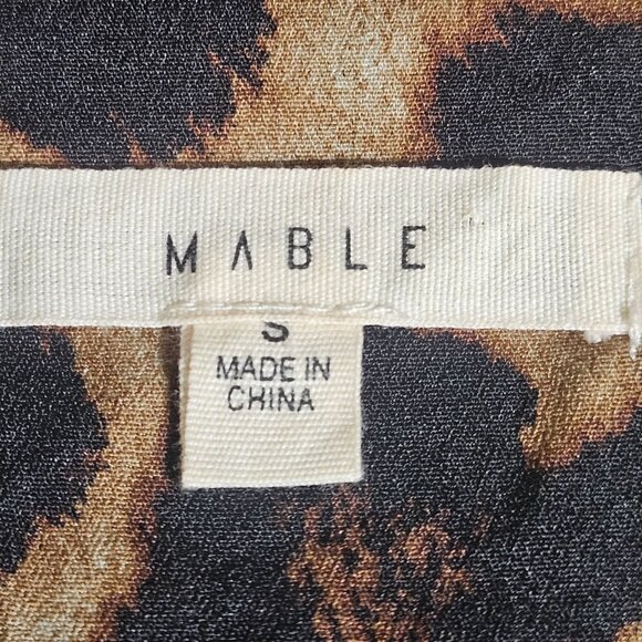 Mable Women’s Ruched Animal Print Midi Skirt S Night Out Quiet Luxury Y2K - Picture 4 of 12